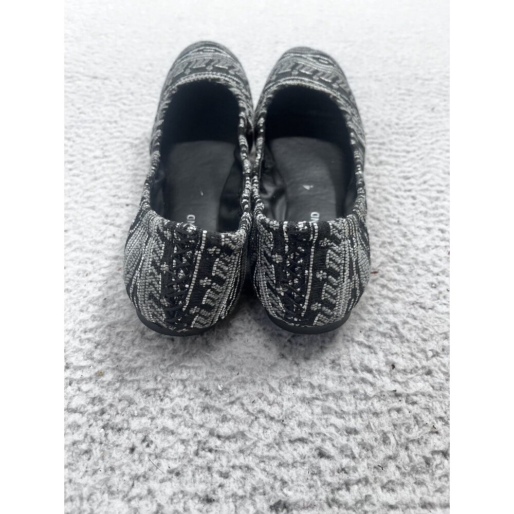 Lucky Brand Ballet Flats Womens 9.5 Emma Black Aztec Print Stretch - Picture 6 of 8